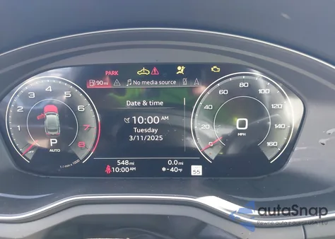 2025 Audi A5 Sportback Premium Plus 45 Tfsi S Line Quattro S Tronic из США, поврежденный, VIN WAUFACF50SA012221